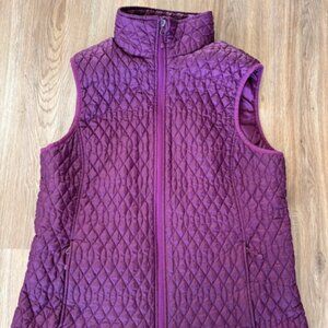 Lands End Womens Purple Quilted Vest EUC Large 14/16